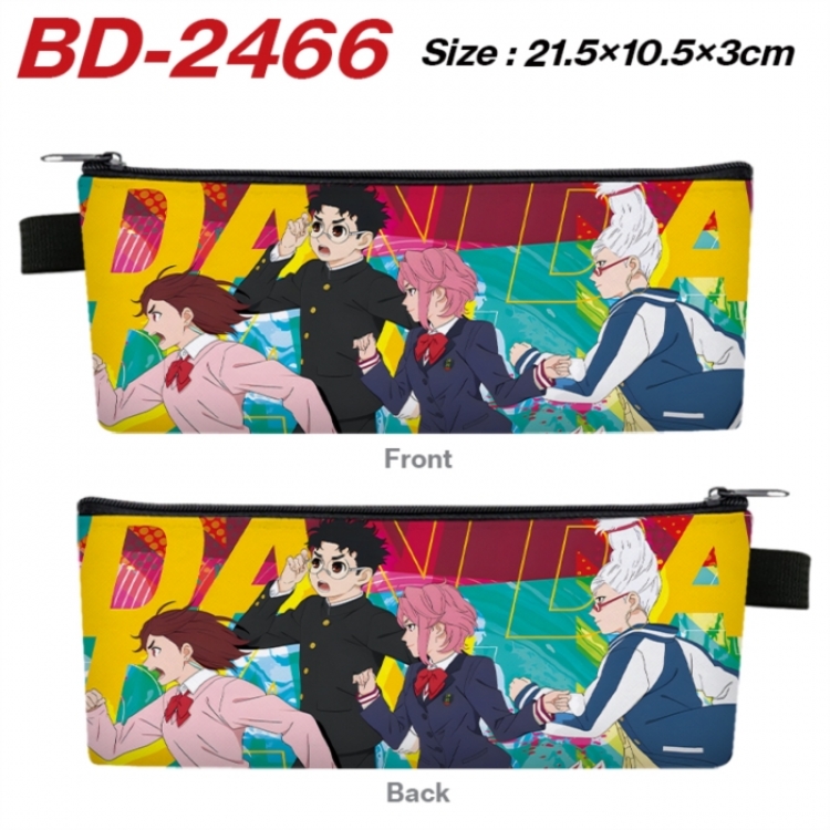 Dandadan Anime PU Leather Zipper Pencil Case Stationery Box 21.5X10.5X3CM 