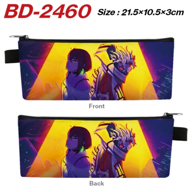 Dandadan Anime PU Leather Zipper Pencil Case Stationery Box 21.5X10.5X3CM 