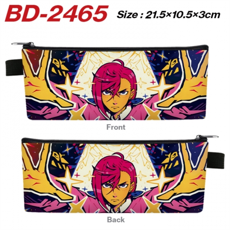 Dandadan Anime PU Leather Zipper Pencil Case Stationery Box 21.5X10.5X3CM 