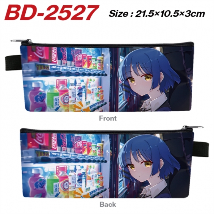 BOCCHI THE ROCK! Anime PU Leather Zipper Pencil Case Stationery Box 21.5X10.5X3CM 