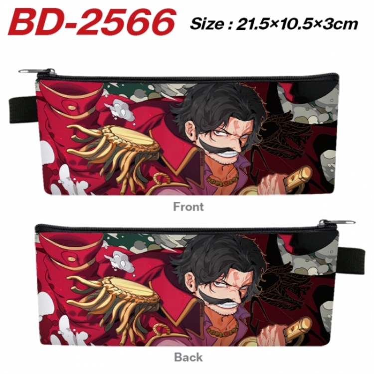 One Piece Anime PU Leather Zipper Pencil Case Stationery Box 21.5X10.5X3CM 