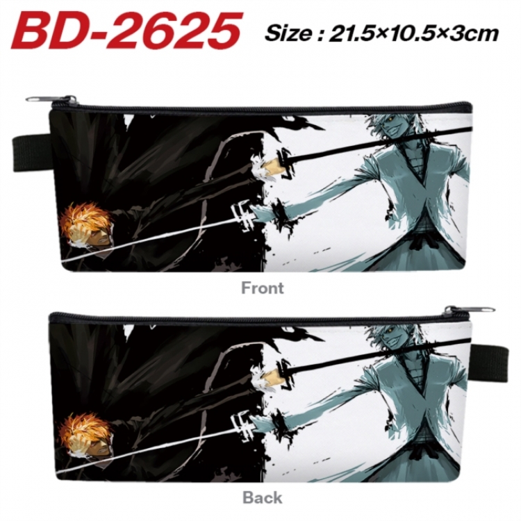 Bleach Anime PU Leather Zipper Pencil Case Stationery Box 21.5X10.5X3CM 