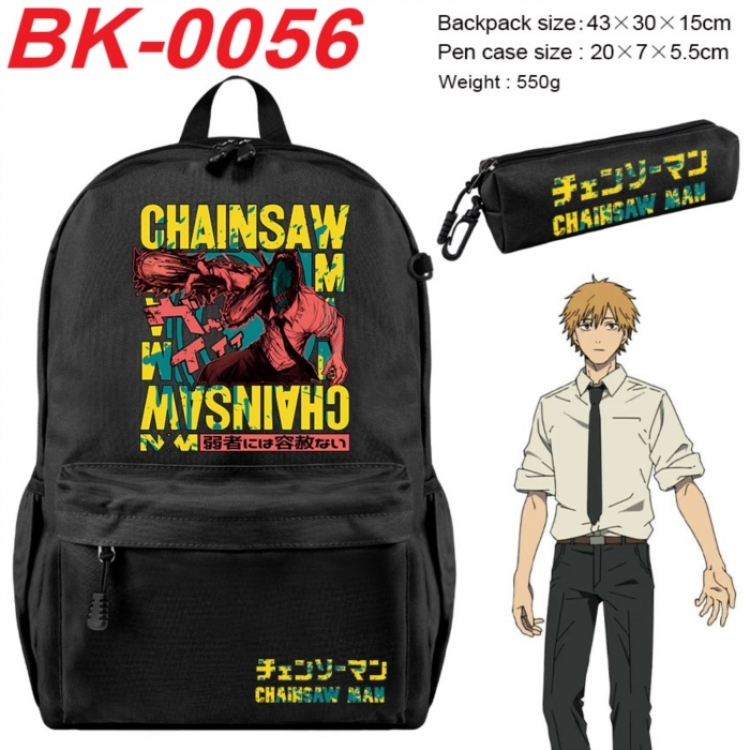 Chainsaw man Anime backpack pencil case set backpack 43X35X15CM