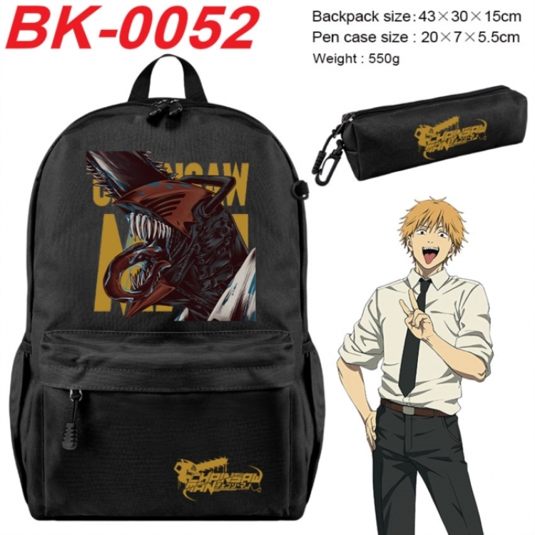 Chainsaw man Anime backpack pencil case set backpack 43X35X15CM