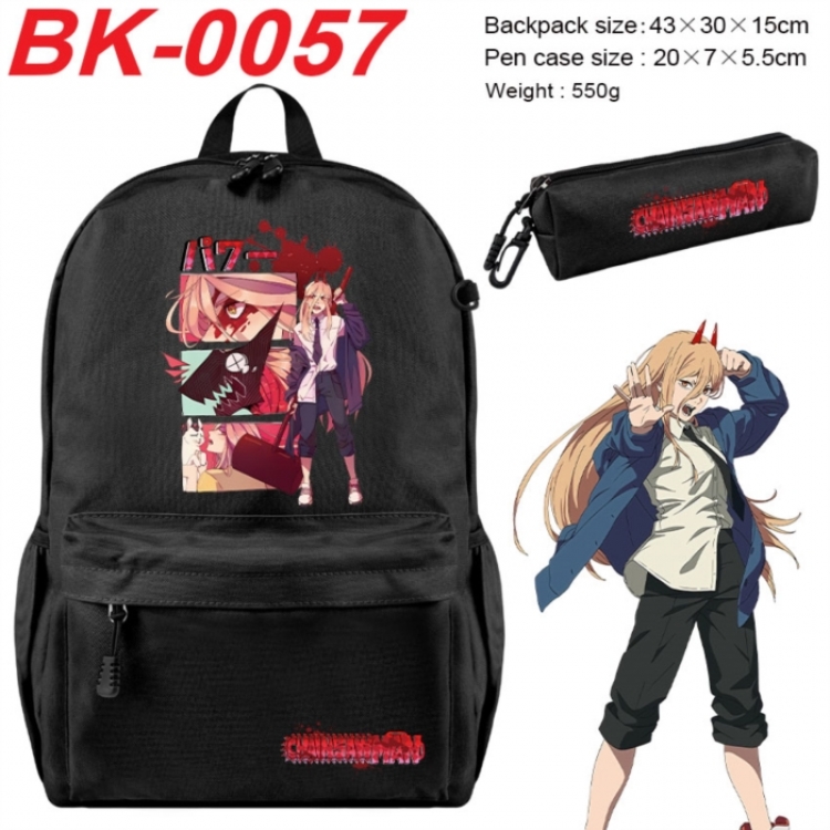 Chainsaw man Anime backpack pencil case set backpack 43X35X15CM