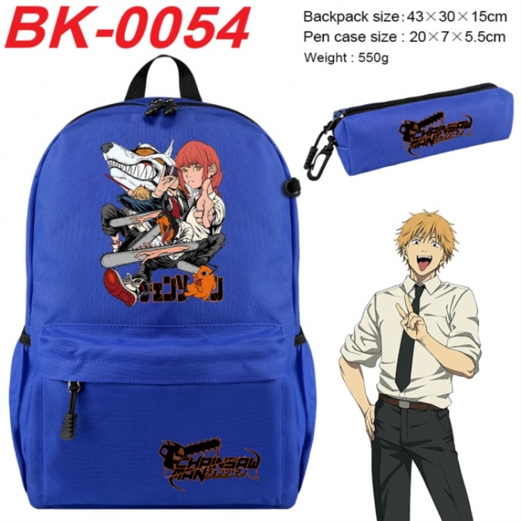 Chainsaw man Anime backpack pencil case set backpack 43X35X15CM