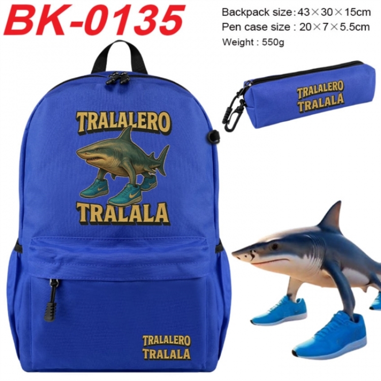 The Classic of Mountains and Rivers Anime backpack pencil case set backpack 43X35X15CM