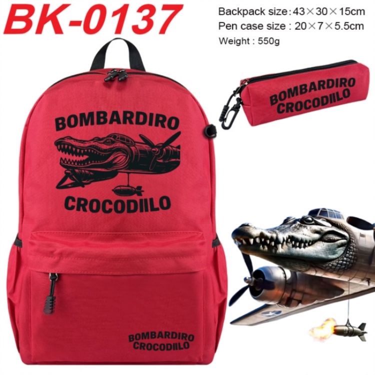 The Classic of Mountains and Rivers Anime backpack pencil case set backpack 43X35X15CM