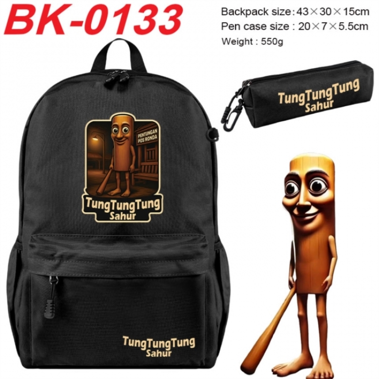 The Classic of Mountains and Rivers Anime backpack pencil case set backpack 43X35X15CM