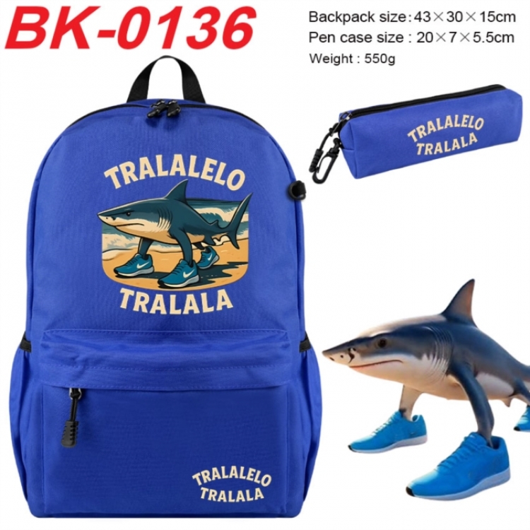 The Classic of Mountains and Rivers Anime backpack pencil case set backpack 43X35X15CM