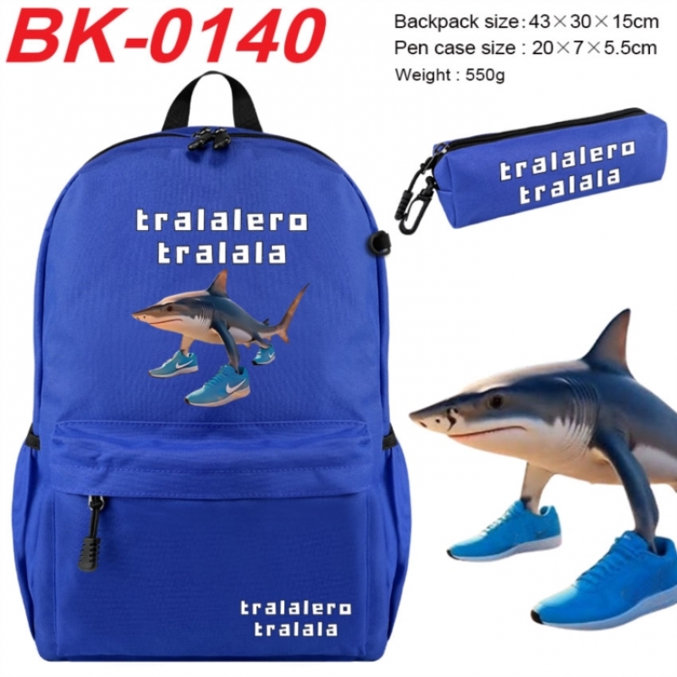 The Classic of Mountains and Rivers Anime backpack pencil case set backpack 43X35X15CM