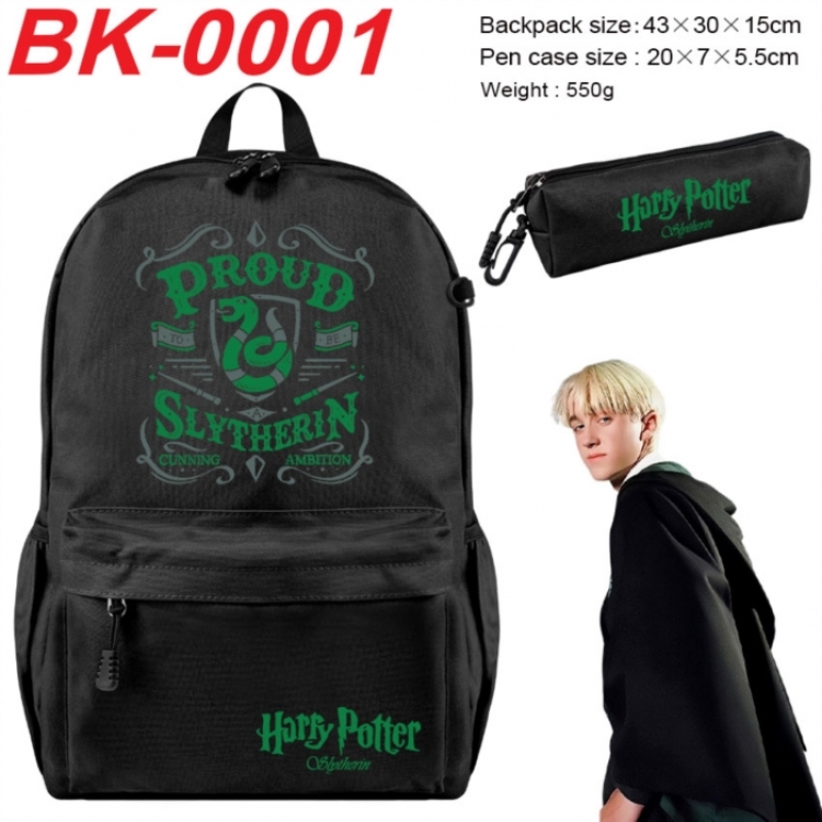 Harry Potter Anime backpack pencil case set backpack 43X35X15CM