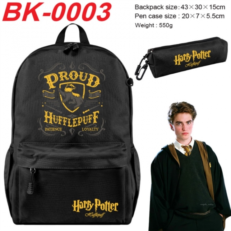 Harry Potter Anime backpack pencil case set backpack 43X35X15CM