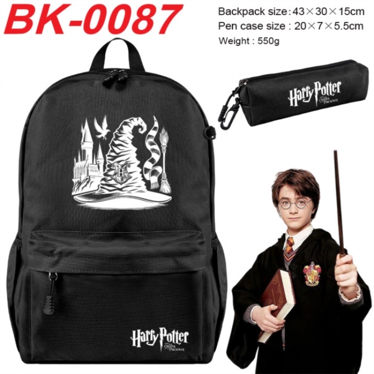 Harry Potter Anime backpack pencil case set backpack 43X35X15CM