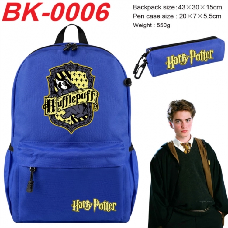 Harry Potter Anime backpack pencil case set backpack 43X35X15CM