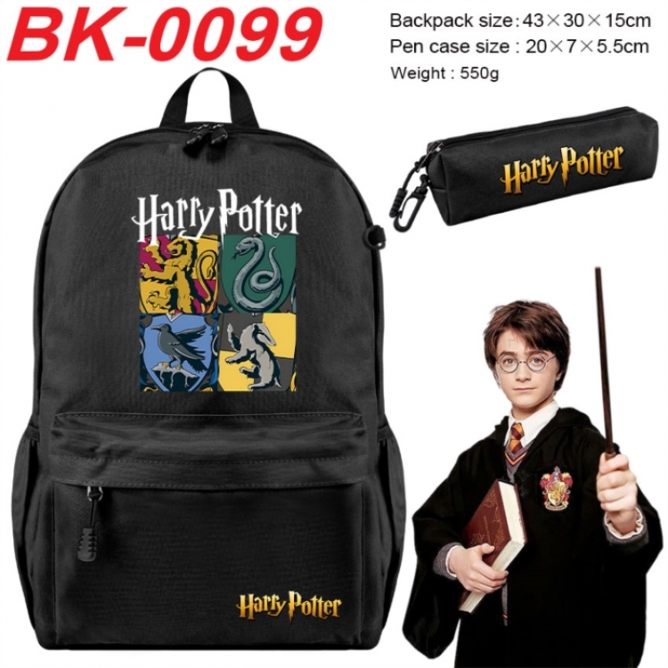 Harry Potter Anime backpack pencil case set backpack 43X35X15CM