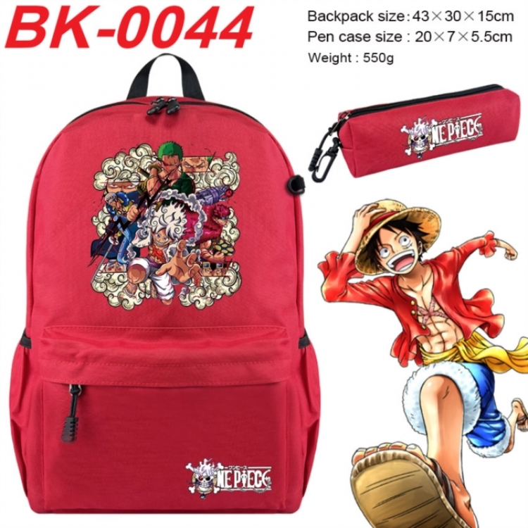 One Piece Anime backpack pencil case set backpack 43X35X15CM