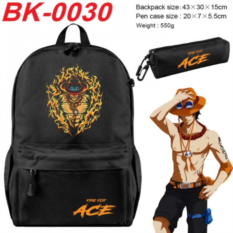 One Piece Anime backpack pencil case set backpack 43X35X15CM