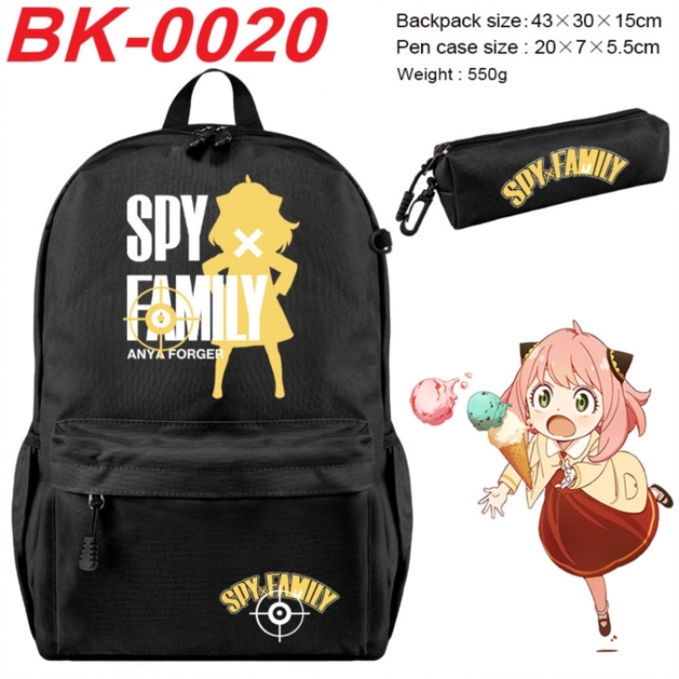 SPY×FAMILY Anime backpack pencil case set backpack 43X35X15CM