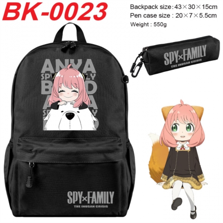 SPY×FAMILY Anime backpack pencil case set backpack 43X35X15CM