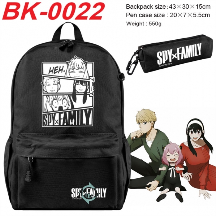 SPY×FAMILY Anime backpack pencil case set backpack 43X35X15CM