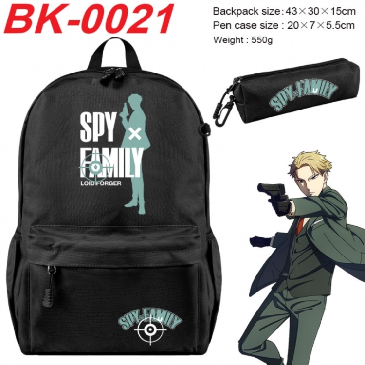 SPY×FAMILY Anime backpack pencil case set backpack 43X35X15CM