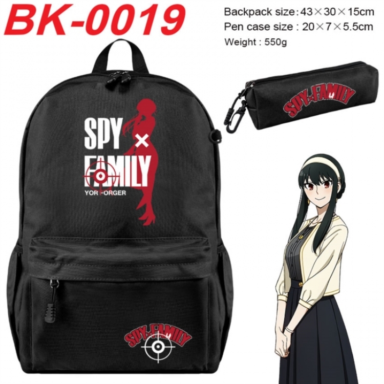 SPY×FAMILY Anime backpack pencil case set backpack 43X35X15CM