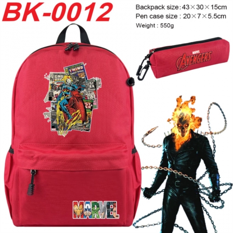 Marvel Anime backpack pencil case set backpack 43X35X15CM