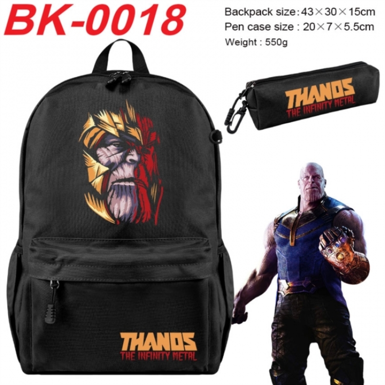 Marvel Anime backpack pencil case set backpack 43X35X15CM