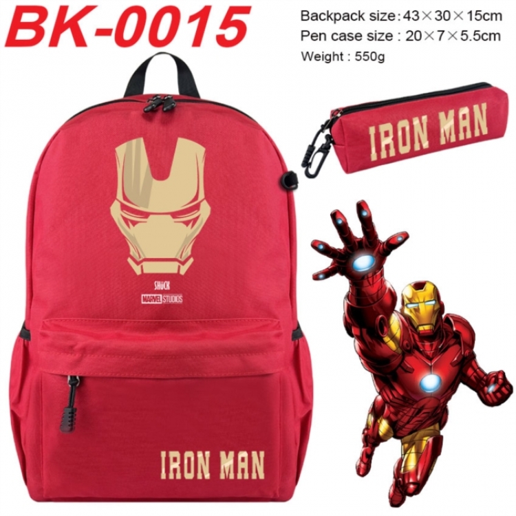 Marvel Anime backpack pencil case set backpack 43X35X15CM