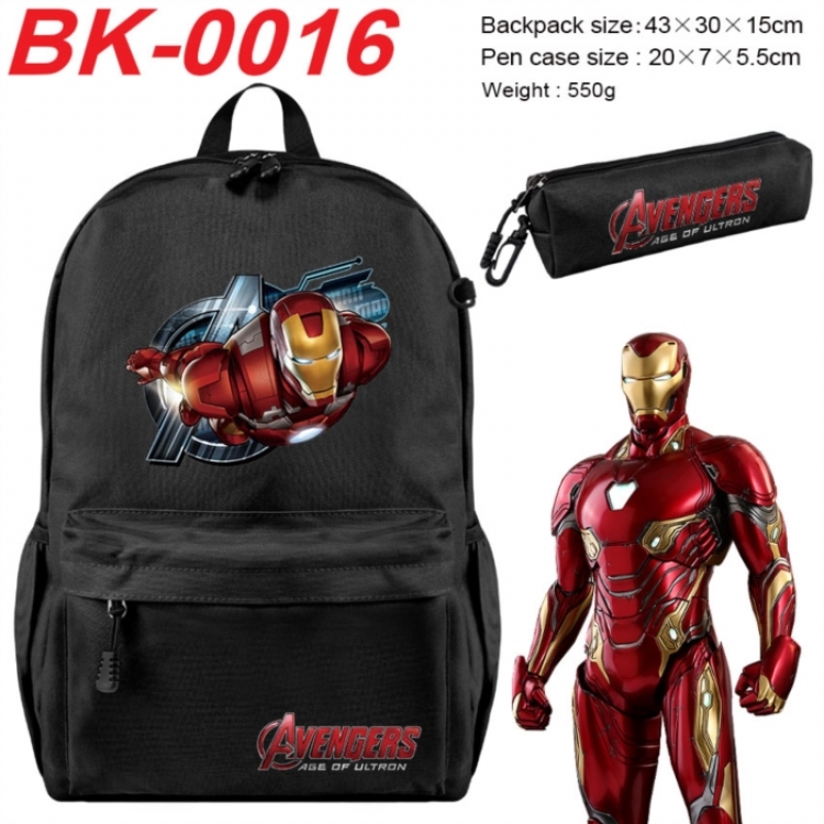 Marvel Anime backpack pencil case set backpack 43X35X15CM