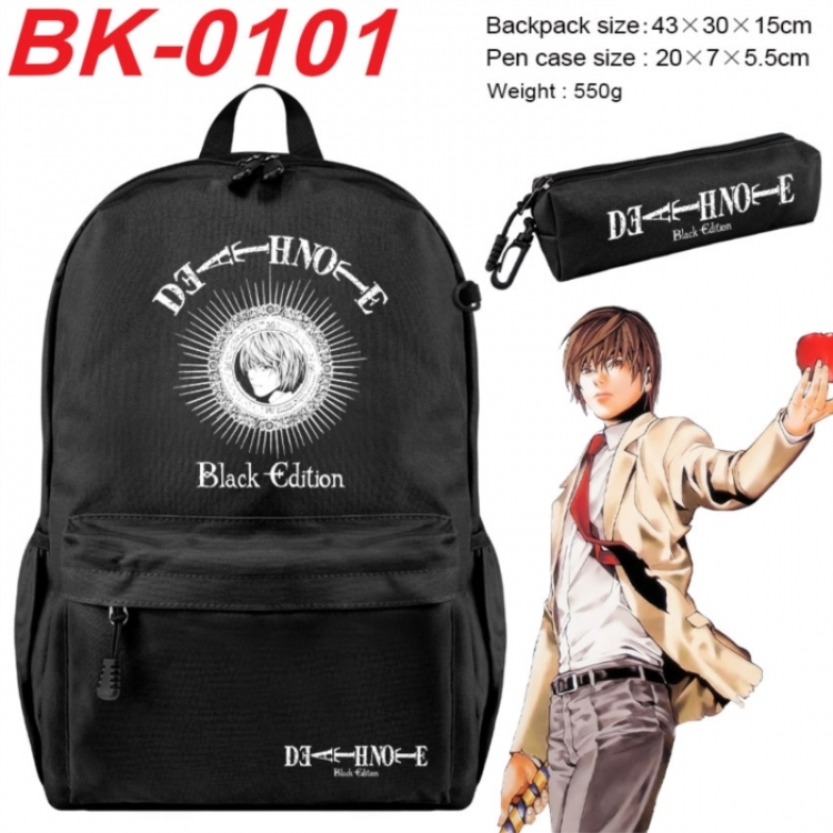 Death note Anime backpack pencil case set backpack 43X35X15CM
