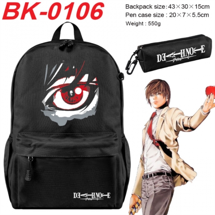 Death note Anime backpack pencil case set backpack 43X35X15CM