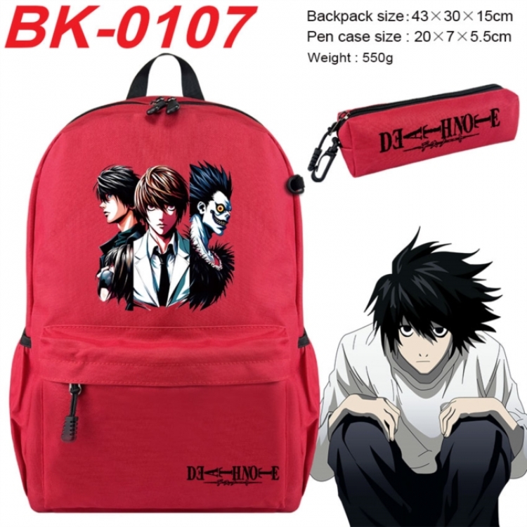 Death note Anime backpack pencil case set backpack 43X35X15CM