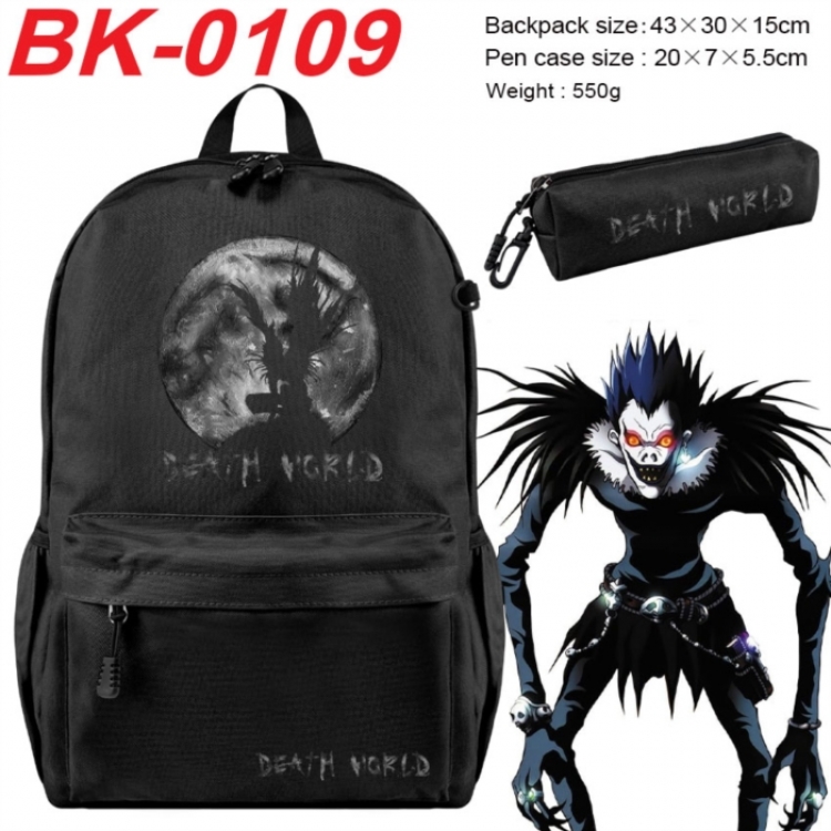 Death note Anime backpack pencil case set backpack 43X35X15CM