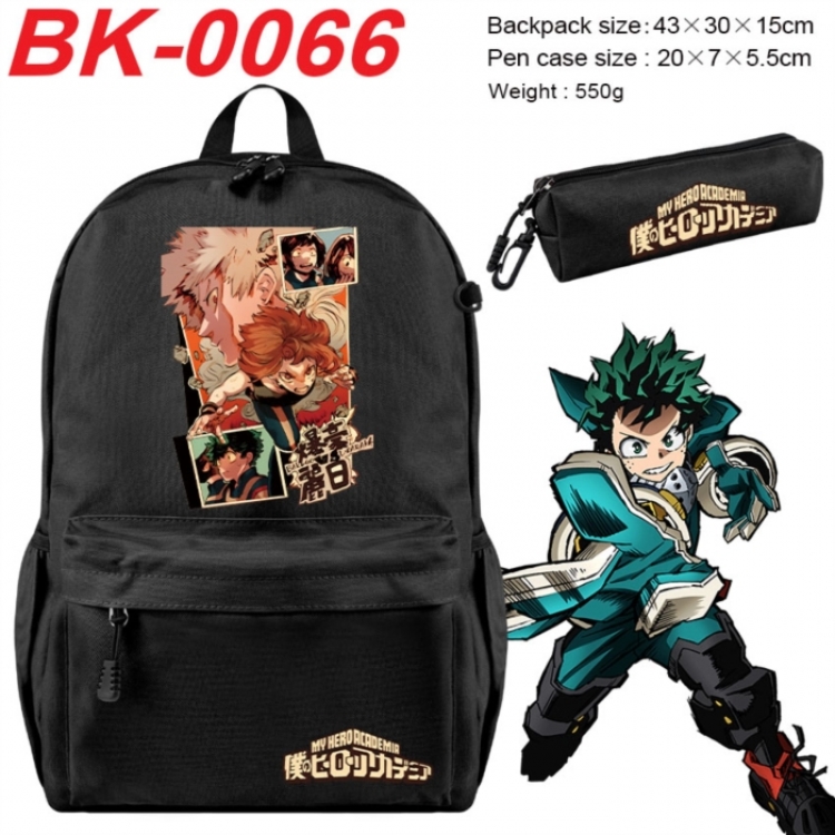 My Hero Academia Anime backpack pencil case set backpack 43X35X15CM
