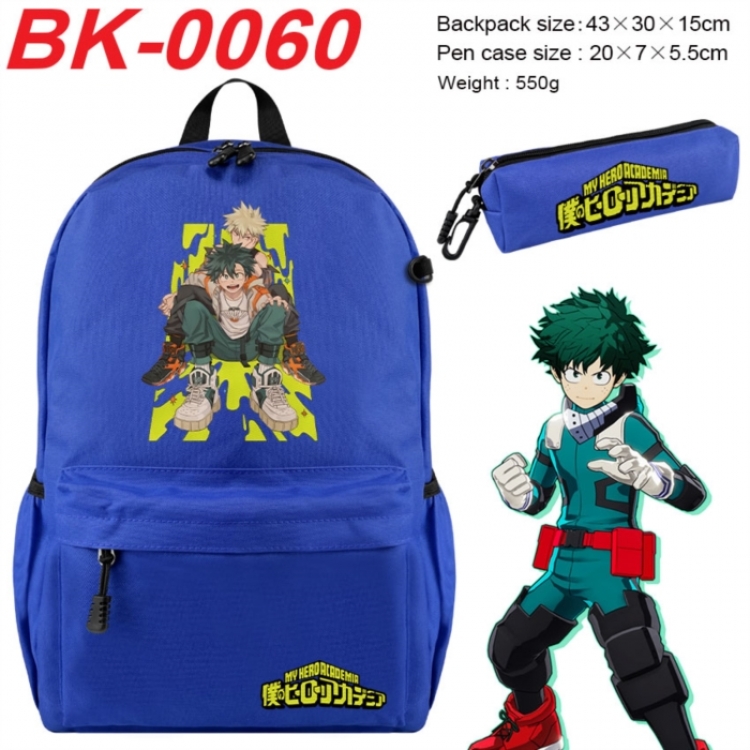 My Hero Academia Anime backpack pencil case set backpack 43X35X15CM