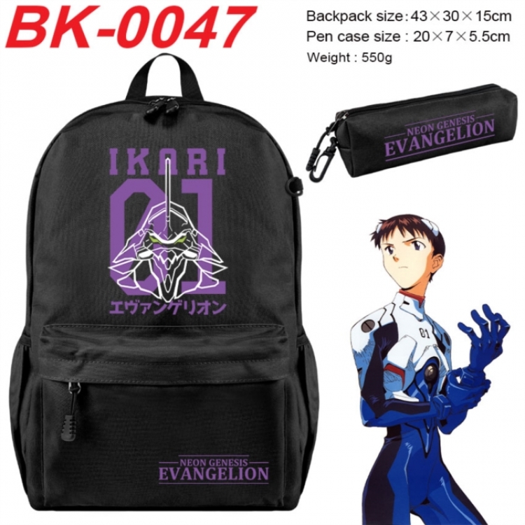 EVA  Anime backpack pencil case set backpack 43X35X15CM