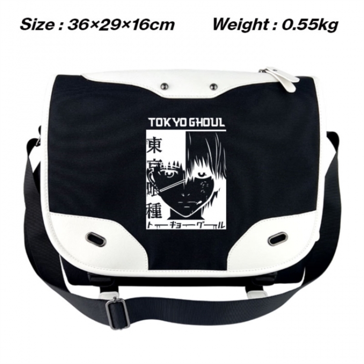 Tokyo Ghoul Black and white anime waterproof nylon shoulder messenger bag schoolbag 36X29X16CM