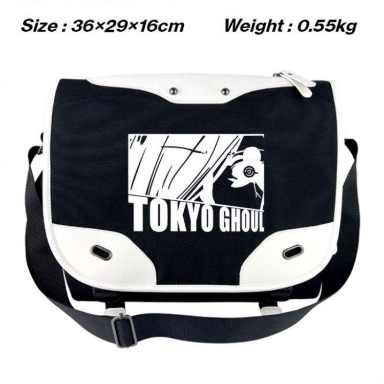 Tokyo Ghoul Black and white anime waterproof nylon shoulder messenger bag schoolbag 36X29X16CM