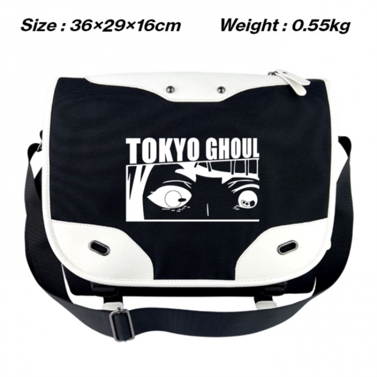 Tokyo Ghoul Black and white anime waterproof nylon shoulder messenger bag schoolbag 36X29X16CM