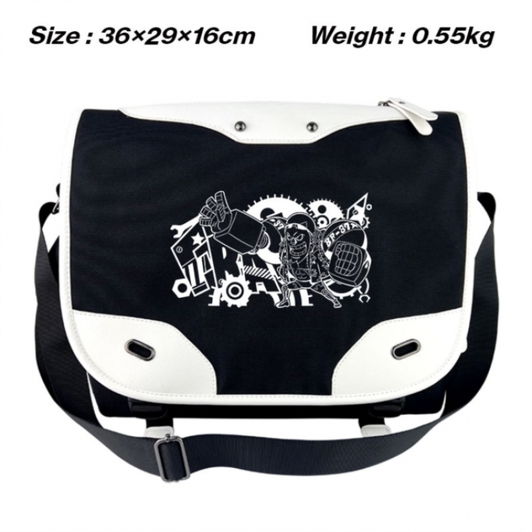 One Piece Black and white anime waterproof nylon shoulder messenger bag schoolbag 36X29X16CM