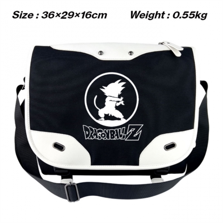 DRAGON BALL Black and white anime waterproof nylon shoulder messenger bag schoolbag 36X29X16CM