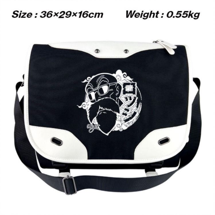 DRAGON BALL Black and white anime waterproof nylon shoulder messenger bag schoolbag 36X29X16CM
