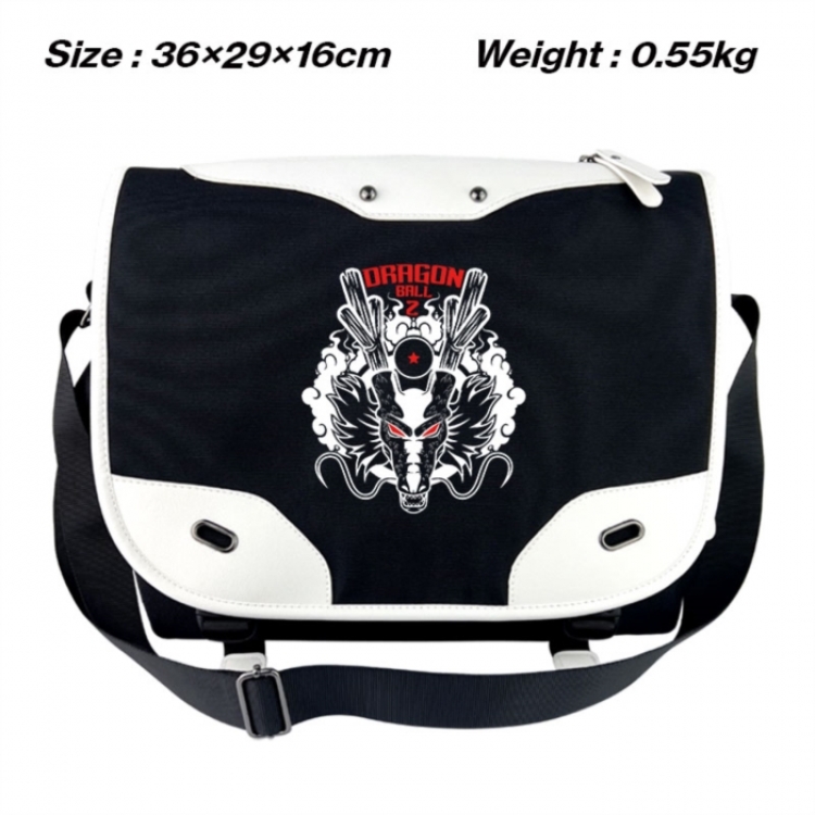 DRAGON BALL Black and white anime waterproof nylon shoulder messenger bag schoolbag 36X29X16CM