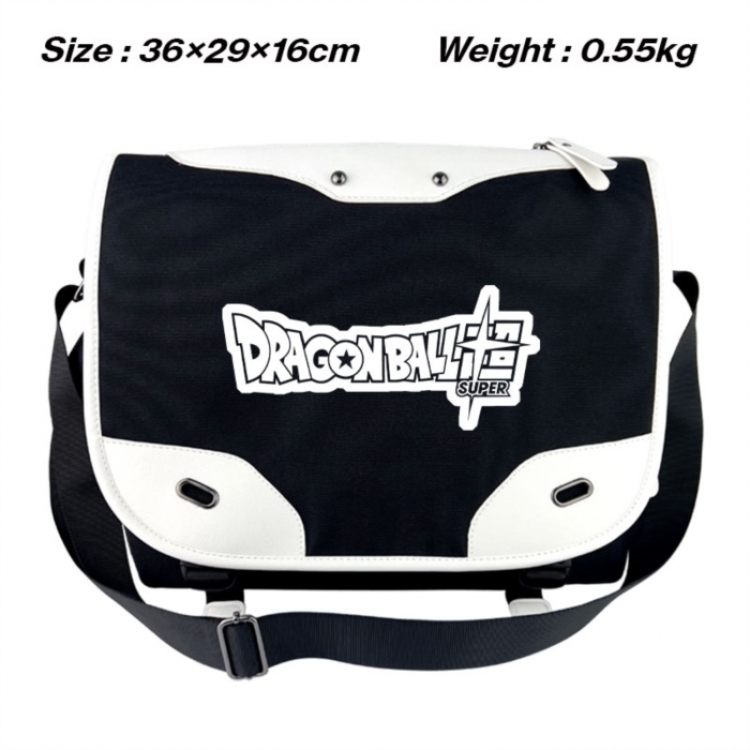 DRAGON BALL Black and white anime waterproof nylon shoulder messenger bag schoolbag 36X29X16CM