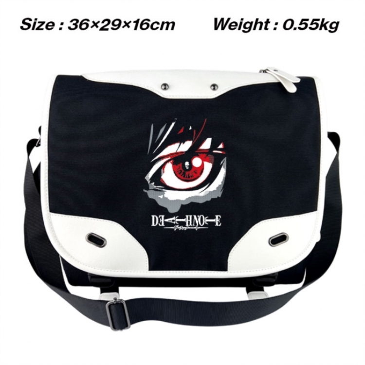 Death note Black and white anime waterproof nylon shoulder messenger bag schoolbag 36X29X16CM