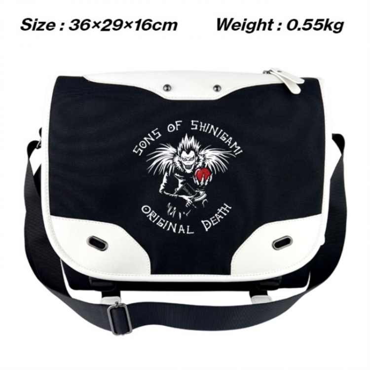 Death note Black and white anime waterproof nylon shoulder messenger bag schoolbag 36X29X16CM