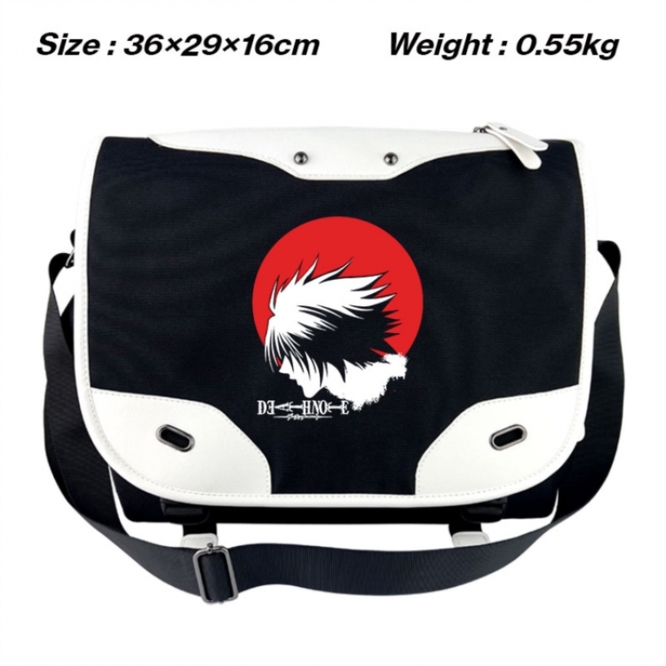 Death note Black and white anime waterproof nylon shoulder messenger bag schoolbag 36X29X16CM
