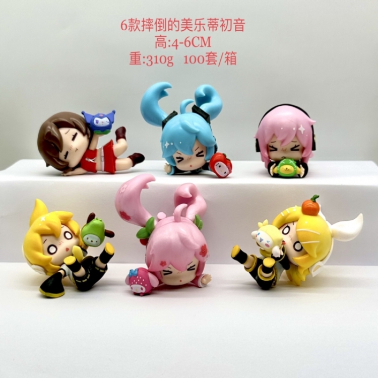 Hatsune Miku Bagged Figure Decoration Model 4-6cm a set of 6